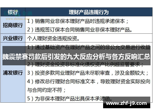 魏震禁赛罚款后引发的九大反应分析与各方反响汇总